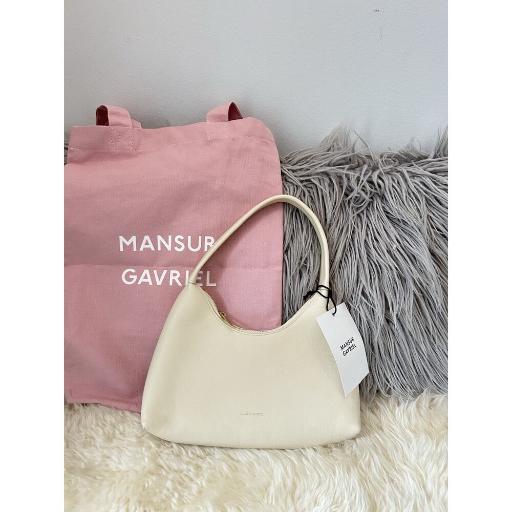 Mansur Gavriel Candy Mini Croc Embossed Hobo - Jasmi